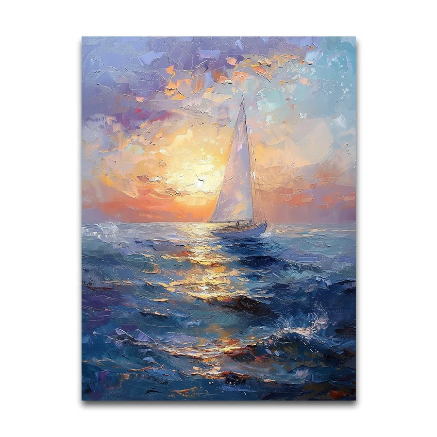 Custom Hot Sell Modern Thick Oil Texture Impressionism Acrylic Hand-painted Texture Wall Art Style of Monet MegaBDM