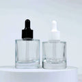 Wholesale Clear Amber Glass Dropper Bottle for Hair Serum Surface with Hot Stamping and Silk Screen Printing