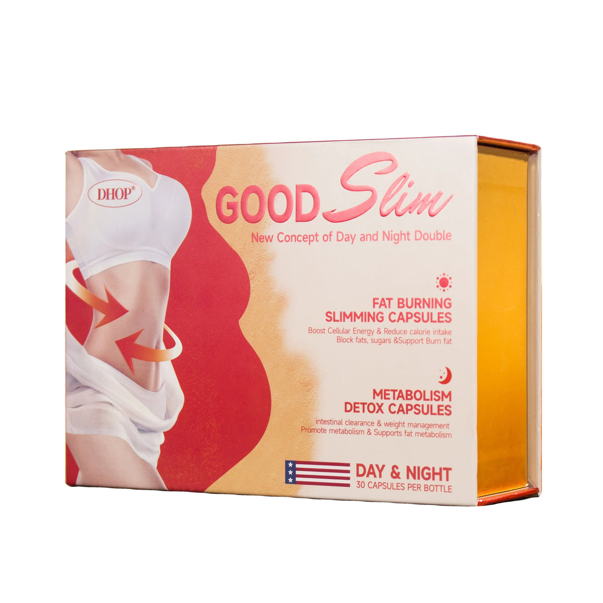 Day Night Double Action Fat Burning Metabolism Slimming Softgel Capsules Apple Cider Vinegar Garcinia Cassia Seed for Adult MegaBDM