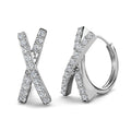New Women Fine Jewelry Moissanite Diamond With Certificate 925 Silver Pave Set Cross Stud Earrings Destiny Jewellery