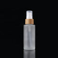 100ml Cosmetic Frosted Glass Lotion Pump Removing Oil Pump Bottle Bamboo Spray Bottle for Makeup Packaging