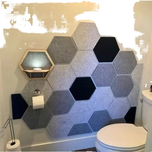 Hexagon Design Auditorium Colorful Acoustic Polyester Fiber Panel for Indoor Decorative