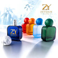 Luxury 50ml Square Perfume Bottle Wholesale Empty Fragrance Atomizer Embossed Glass Sides Resin Ball Cap Custom MegaBDM