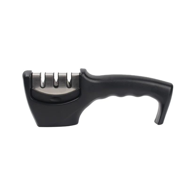 Professional Mini Manual Stainless Steel 3 Stage Kitchen Handheld Knife Sharpener J&J LFGB Certified Eco-Friendly