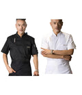 Oem Customize logo Design Embroidery short sleeve Kitchen Work Clothes Solid color restaurants and hotelsl Chef Uniforms