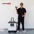 Portable Pulsed Laser Cleaning Machine for Automotive Parts and Mould Maintenance Eco-Friendly HANTEN CNC