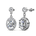 Luxury Moissanite Diamond 925 Sterling Silver Oval Cut Dangle Drop Earrings Women Wedding Jewelry Destiny Jewellery