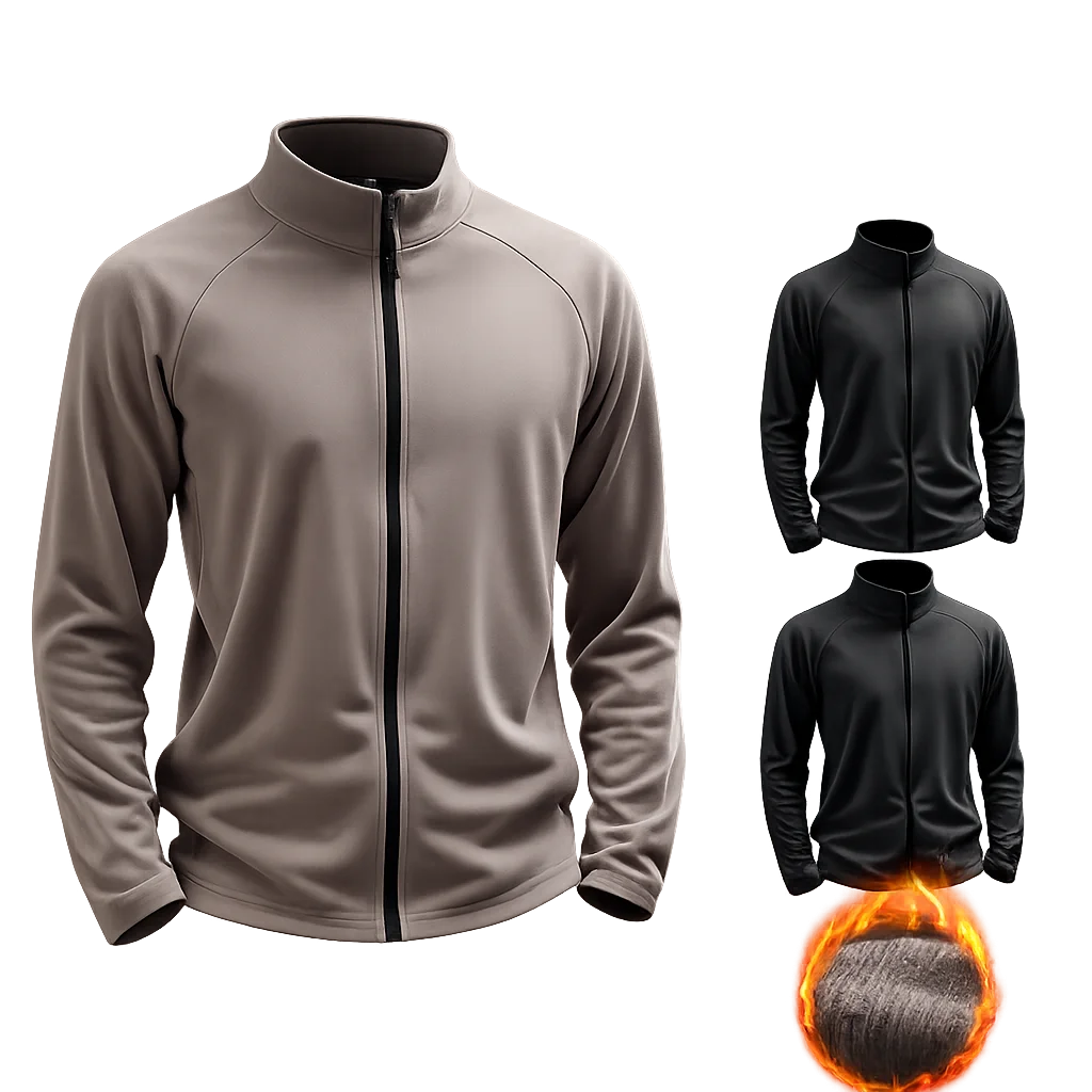 OEM Customized logo Design Men's Thin Winter Sports Jacket Stand Collar Cardigan Fleece-lined Warm Training Sweater