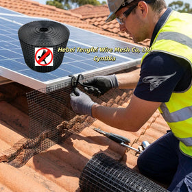Anti Bird Solar Panel Guard Mesh 6 inch x 100 ft 1.5mm Wire Mesh PVC Coated Solar Array Bird Exclusion System for Solar Panel