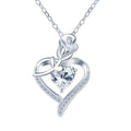 925 Sterling Silver Necklace Female Love Moissanite Pendant Heart Rose Flower Factory Wholesale