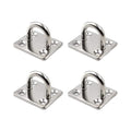 Heavy Duty 1/4\" 6mm 304 Polished Stainless Steel Square Ceiling Wall Mount Hook for Yoga Swings Boat Rigging Marine Deck