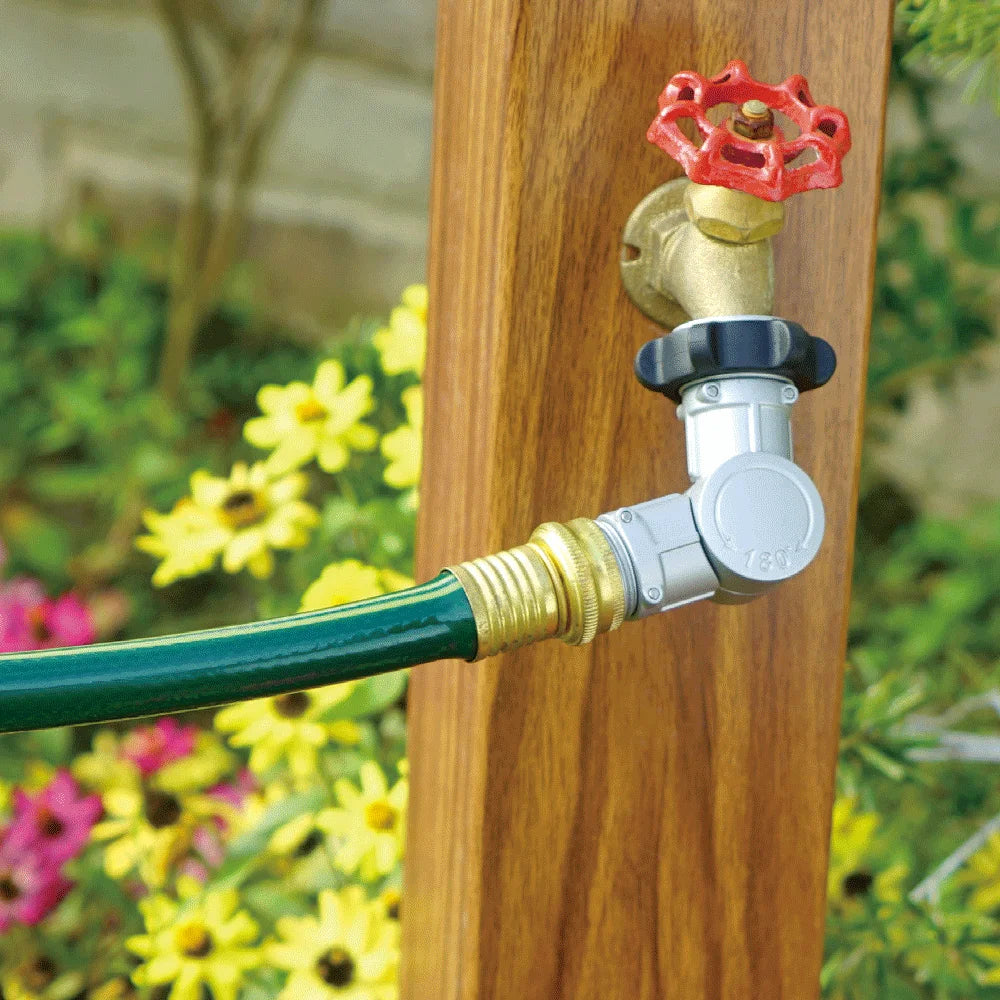 Garden Water Connector Quick Connectors Dual 180/360 Degree Rotation Swivel Heavy-duty Metal Zinc 3/4'' Diameter Hose Divisor