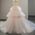 Jancember SFY229 Fairy Pink Party Strapless Cake Evening Party Dresses for Sweet Girls MegaBDM