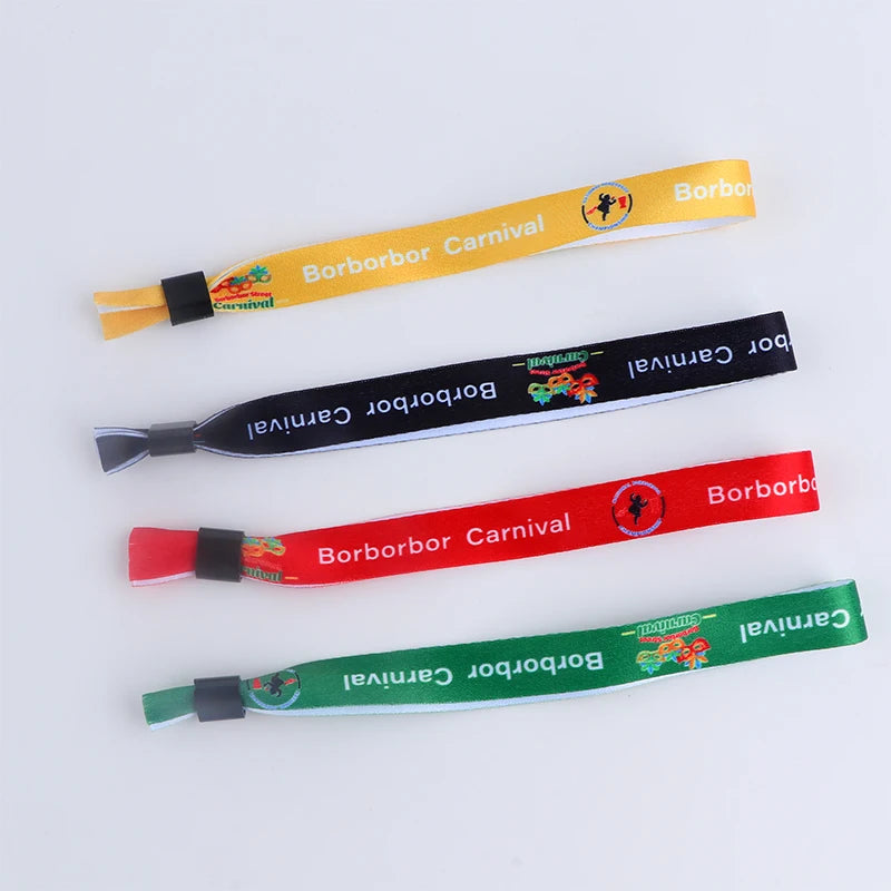 2026 New Promotional Eco Friendly Adjustable Party Concert One Time UsedFabric Bracelet MegaBDM