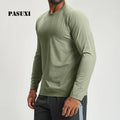 PASUXI Wholesale Quick Dry Breathable Men's Sports T-Shirt Outdoor Hiking Gym Fitness Home Wear Long Sleeve MegaBDM