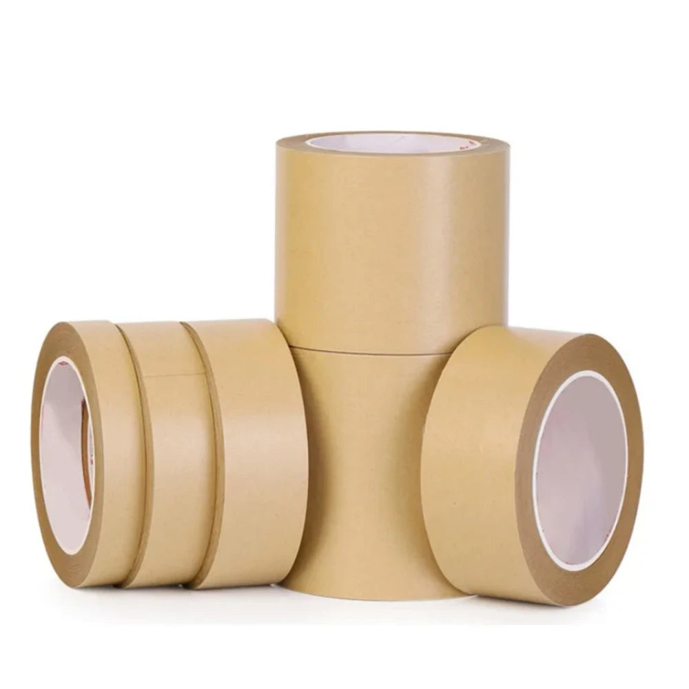 Custom Logo Printed Black Kraft Paper Packing Tape Waterproof Acrylic Adhesive Self Adhesive for Carton Sealing