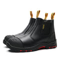 Factory Wholesale Goodyear Welt Genuine Leather Work Boots Classics Black Steel Toe Safety Boots for All Seasons