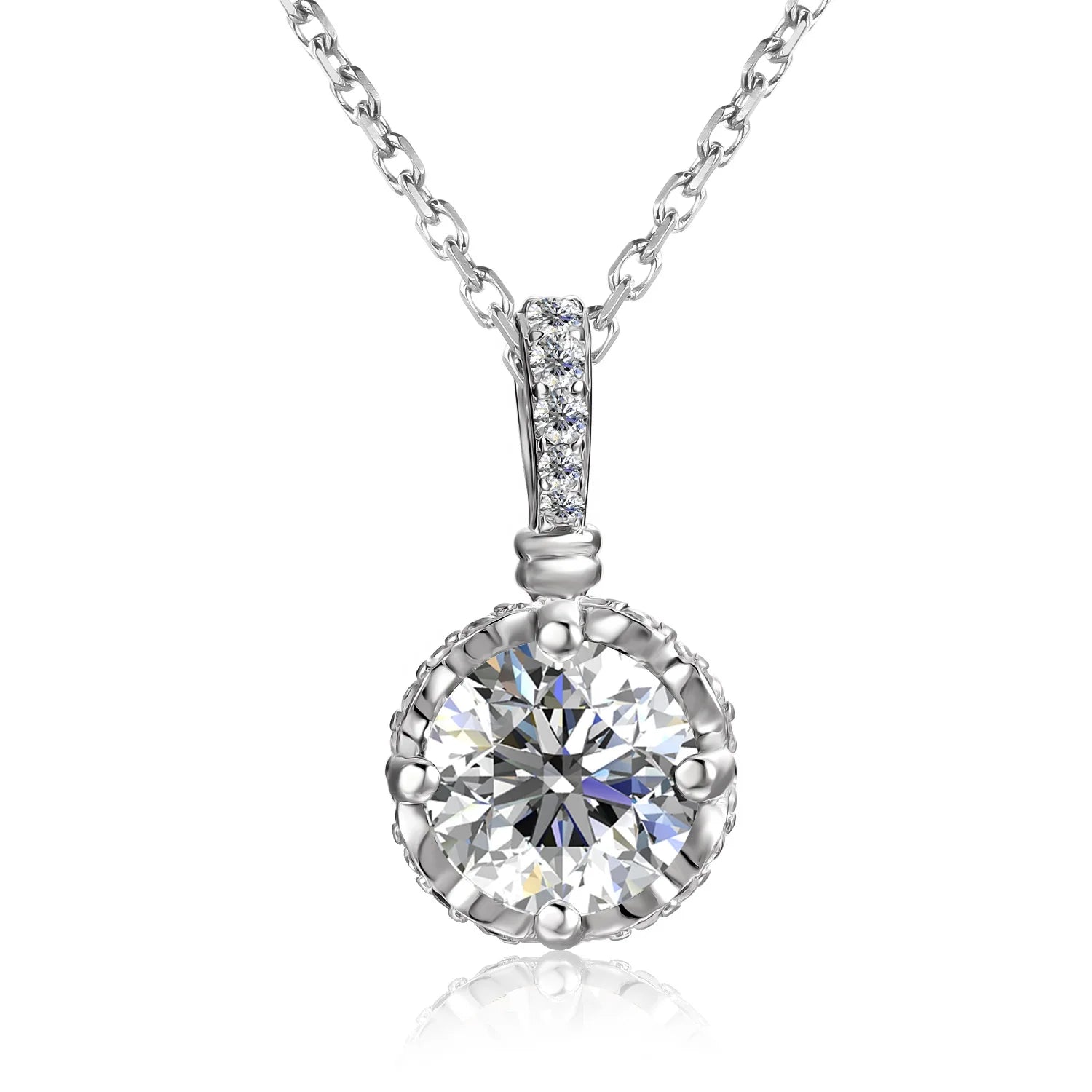 New Colorful Gemstone Moissanite Passed Diamond Tester 925 Silver Pendant Necklace Jewelry for Women Destiny Jewellery