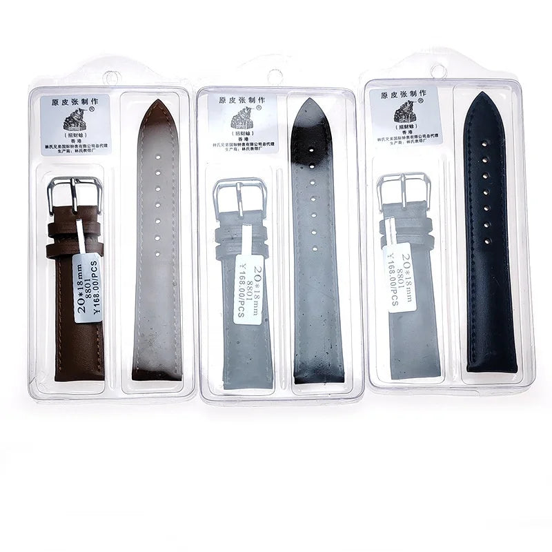 18mm 20mm 22mm 24mm needle stripe leather watch strap packing box