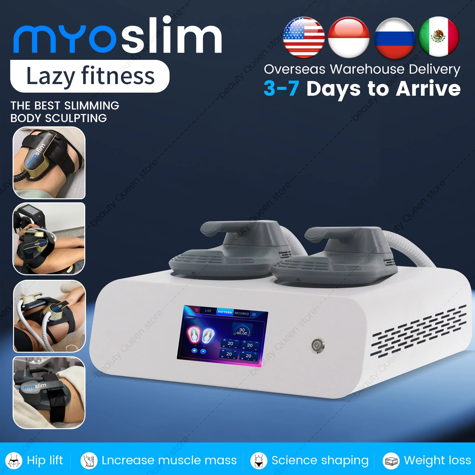 NEW Myoslim Mini Nova RF Machine Muscle Stimulation 200HZ Ems Body Sculpting Fat Burning EMS Boby Slimming Electromagnetic