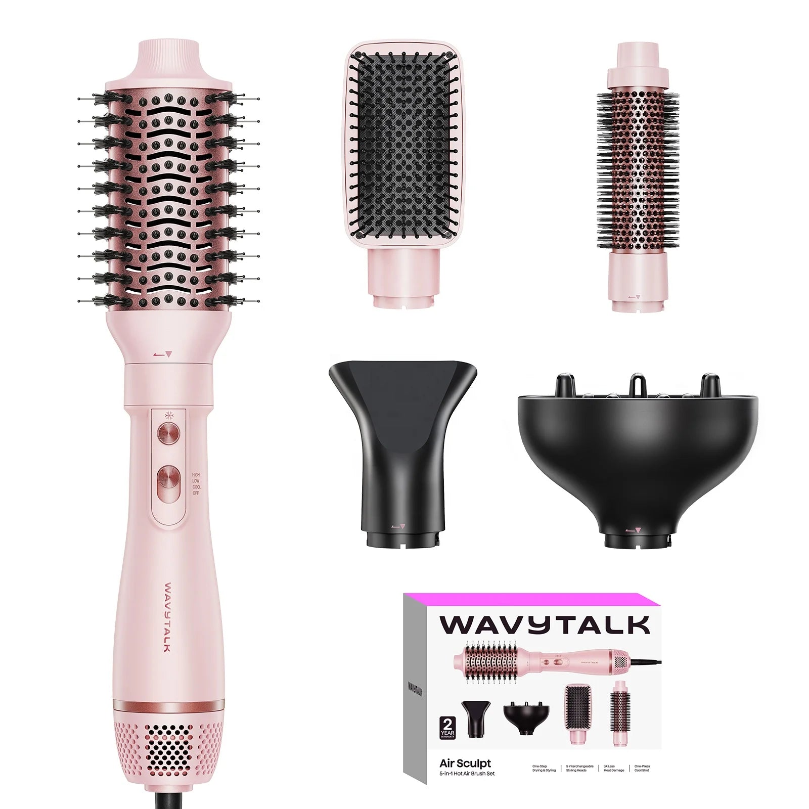 Wavytalk WA 639S Air Sculpt 5-in-1 Hot Air Brush for Women