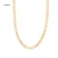 FUAMAY Luxury 925 Sterling Silver 40cm Long Baguette CZ Choker Necklaces Wedding Tennis Choker with Luxury Diamond for Women