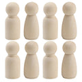 43mm Natural Wood Colored Small Wooden Man Hemu White Primed Wooden Puppet Children's Painted Family Wooden Doll MegaBDM