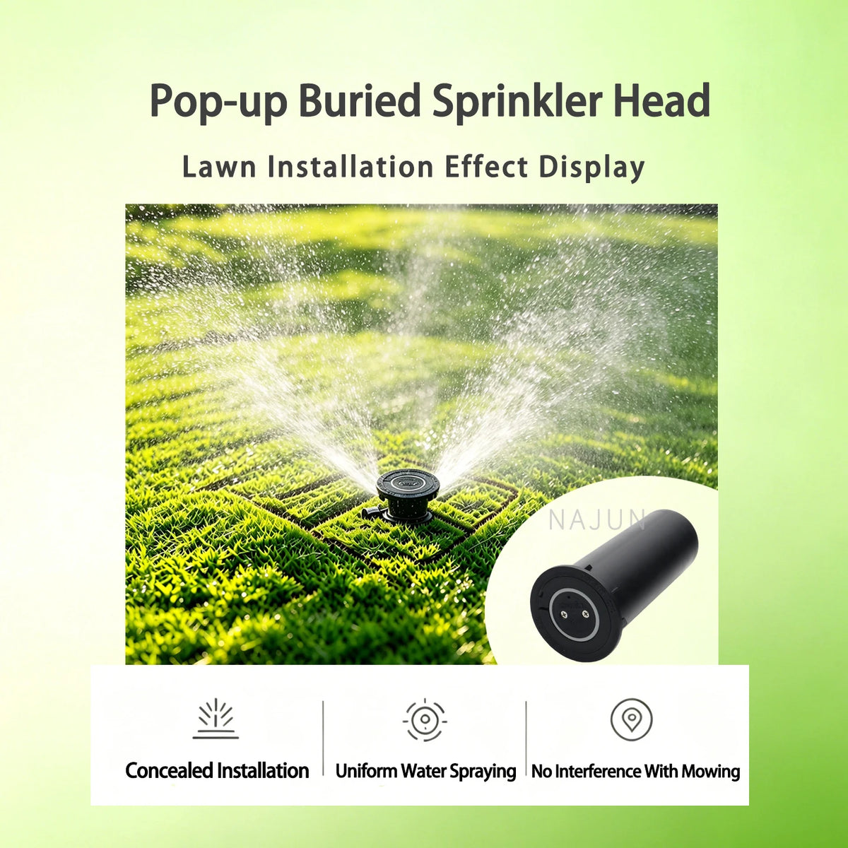 Golf Cart Parts 700B Pop-up Buried Sprinkler Head Underground Irrigation Nozzle for Golf Course Lawn Turf Watering System MegaBDM