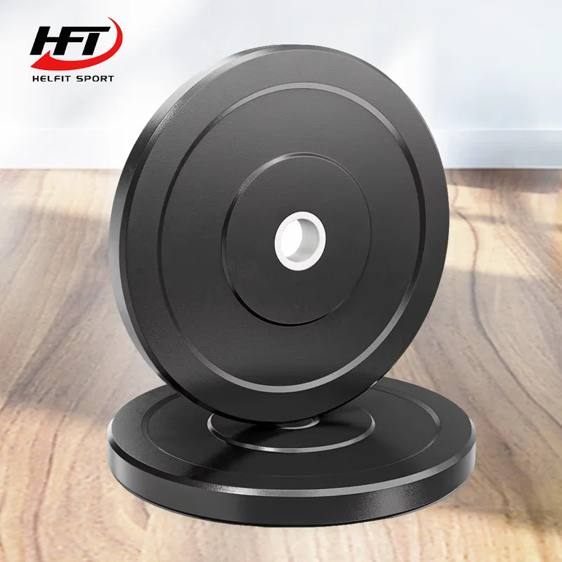 Helfit Sport Standard Deadlift Strength Exercise Cast Iron Core Rubber Weight Plate MegaBDM