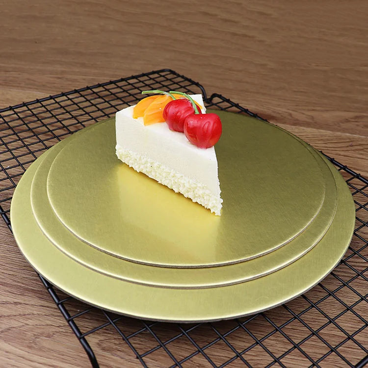 Gold Foil Printed Dessert Paper Plate and Bowl Cupcake Base Board for Pizza Bread Candy Cookie Stamping Embossing Handling