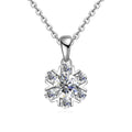 High Quality Lab Created Moissanite Diamond Sterling Silver 925 Flower Pendant Fine Necklace Wholesale Destiny Jewellery