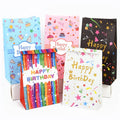 Happy Birthday Paper Candy Stand up Bag Cookie Gift Packaging Bags for Kids Happy Birthday Party Decor Supplies MegaBDM
