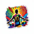 Custom Irregular Shape Football Theme Durable Waterproof Eco-Friendly Die Cut Self Adhesive Vinyl Soccer Player Logos Stickers MegaBDM