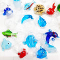 Murano Glass Handmade Colored Goldfish Bowl Christmas Ornament 18-22cm