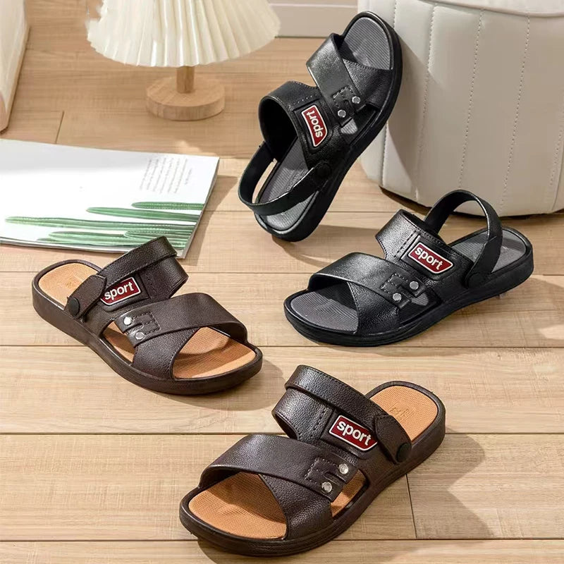 Men's PVC Comfort Casual Slippers New Design Hard-Wearing Popular Fashion Slide Shoes