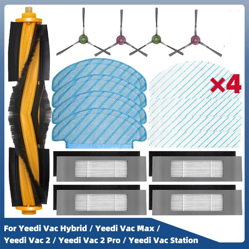 Main Side Brush Hepa Filter Mop Cloth For Yeedi Vac Hybrid Vac Max Vac 2 Vac 2 Pro Vac Station Robot Vacuum Cleaner Spare Parts