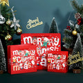 Christmas Art Paper Bags Stock Cardboard Bags Recycled Materials Offset Printing Cotton Handle Customizable Promotional Use