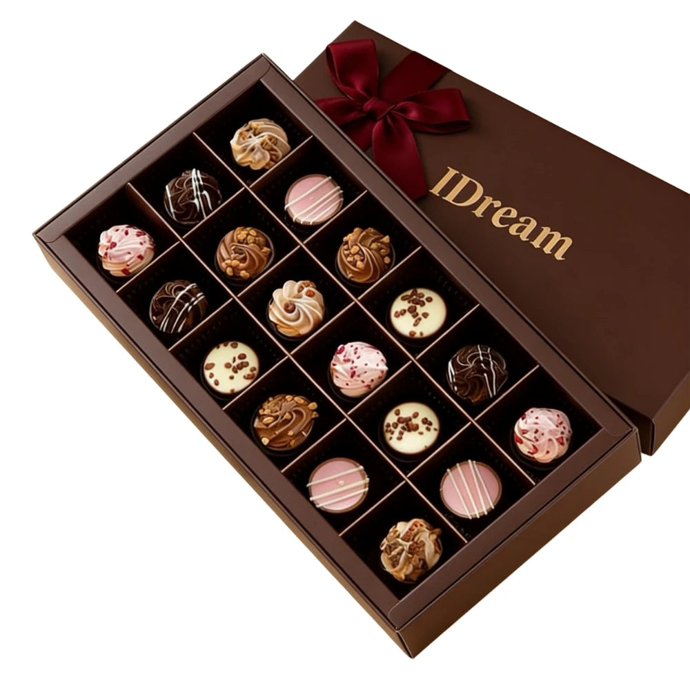 Fully Customizable Waterproof High-End Gourmet Chocolates Packaging with Your Logo and Artwork MegaBDM