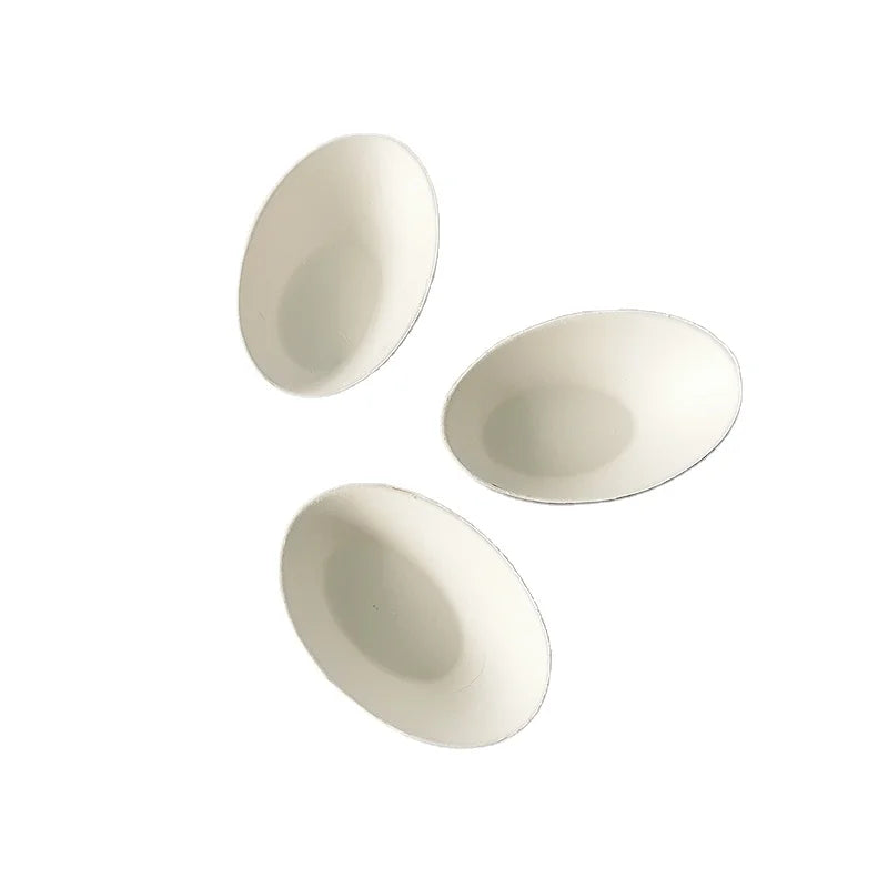 Eco-friendly Disposable Sugarcane Bagasse Tear Drop Mini Appetizer Plates Compostable Desserts and Appetizers Dishes