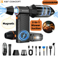 300000RPM Vacuum LED Magnetic Electric Air Duster Compressed 2-in-1 Air Blower&Suction for Computer,Laptop Keyboard,Camera Clean