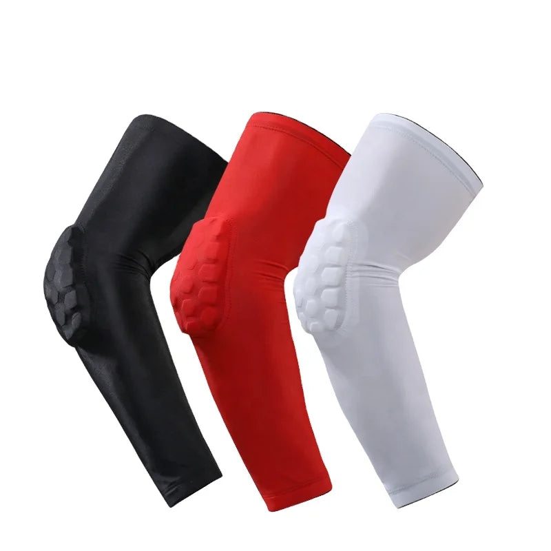 JINGBA Factory Wholesale Full Arm Safety Sleeve Honeycomb Anti-Fall Elbow Support for Soccer & Basketball for Men & Women