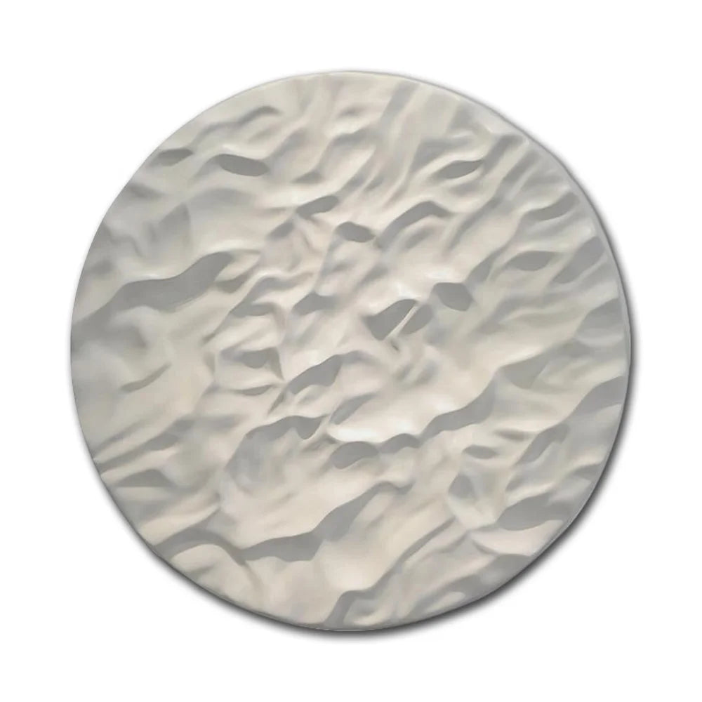 Wholesale Modern 3D Wall Art Relief Texture Round White Living Room Hanging Painting Simple Cream Style