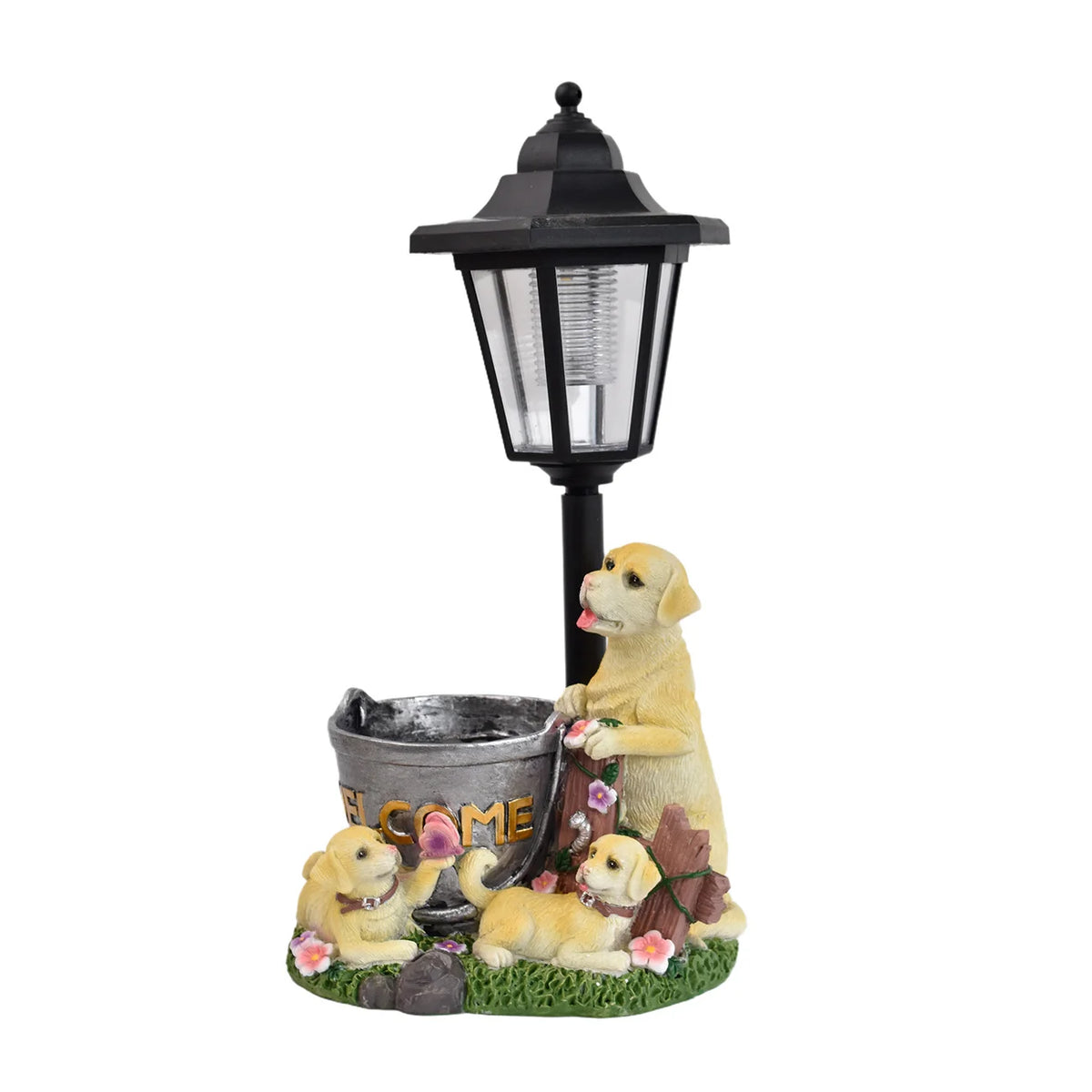 Solar Garden Lantern Light Outdoor Animal Statue LED Planter Decoration for Yard Patio Lawn Landscape Decor MegaBDM
