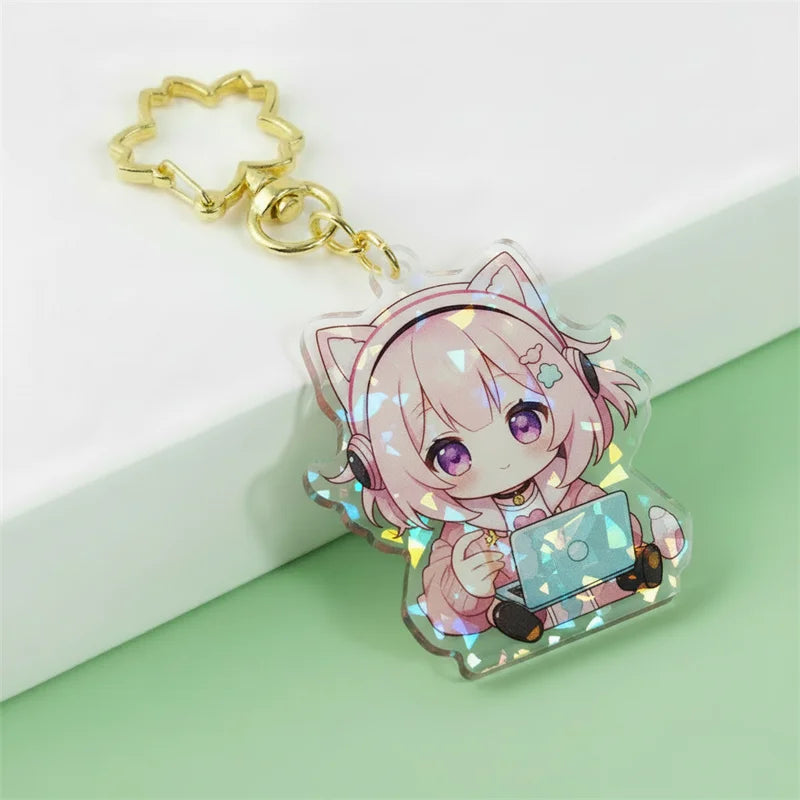 Custom Promotional Gifts Anime Character Charms Custom Gradient Acrylic Keychain Charms MegaBDM