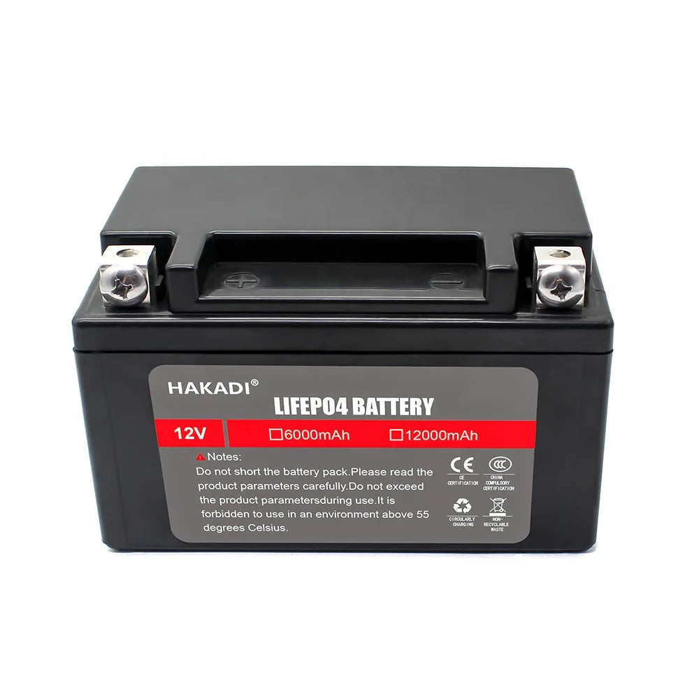 With BMS 12V12Ah Lithium Iron Phosphate Motorcycle Battery Lifepo4 Lfp LFP Strong Power for EV High Rate Discharge Support OEM