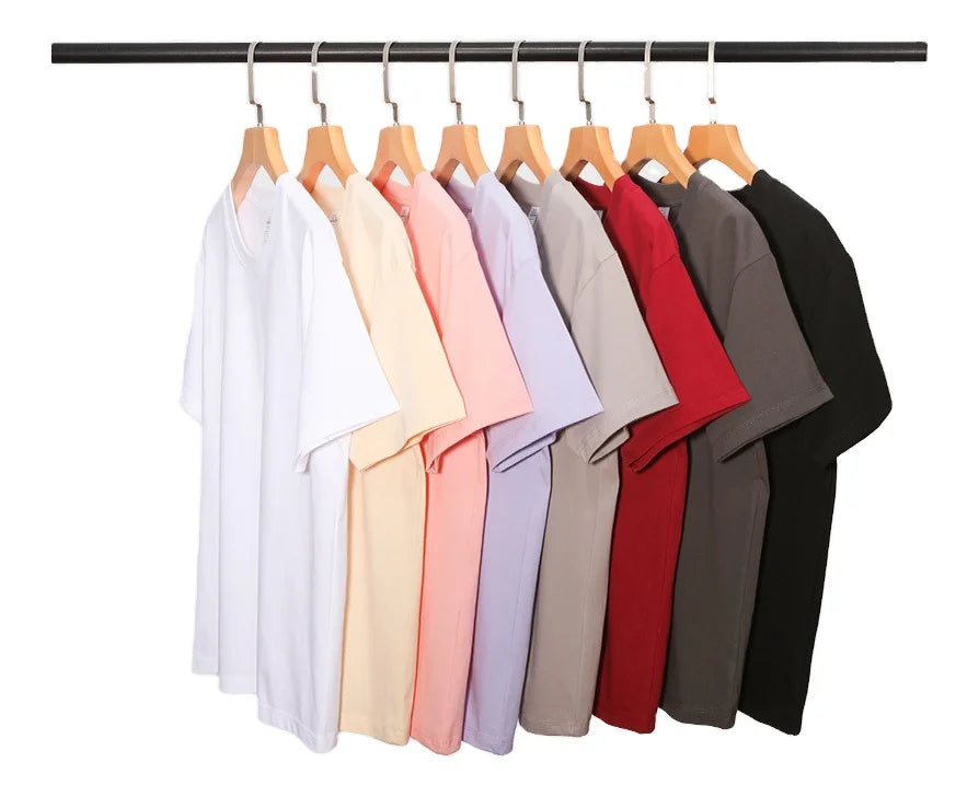 Oem Customized logo Design Hot Selling 230g Round Neck Pure Cotton Short-Sleeve T-Shirt Heavyweight Men T Shirt