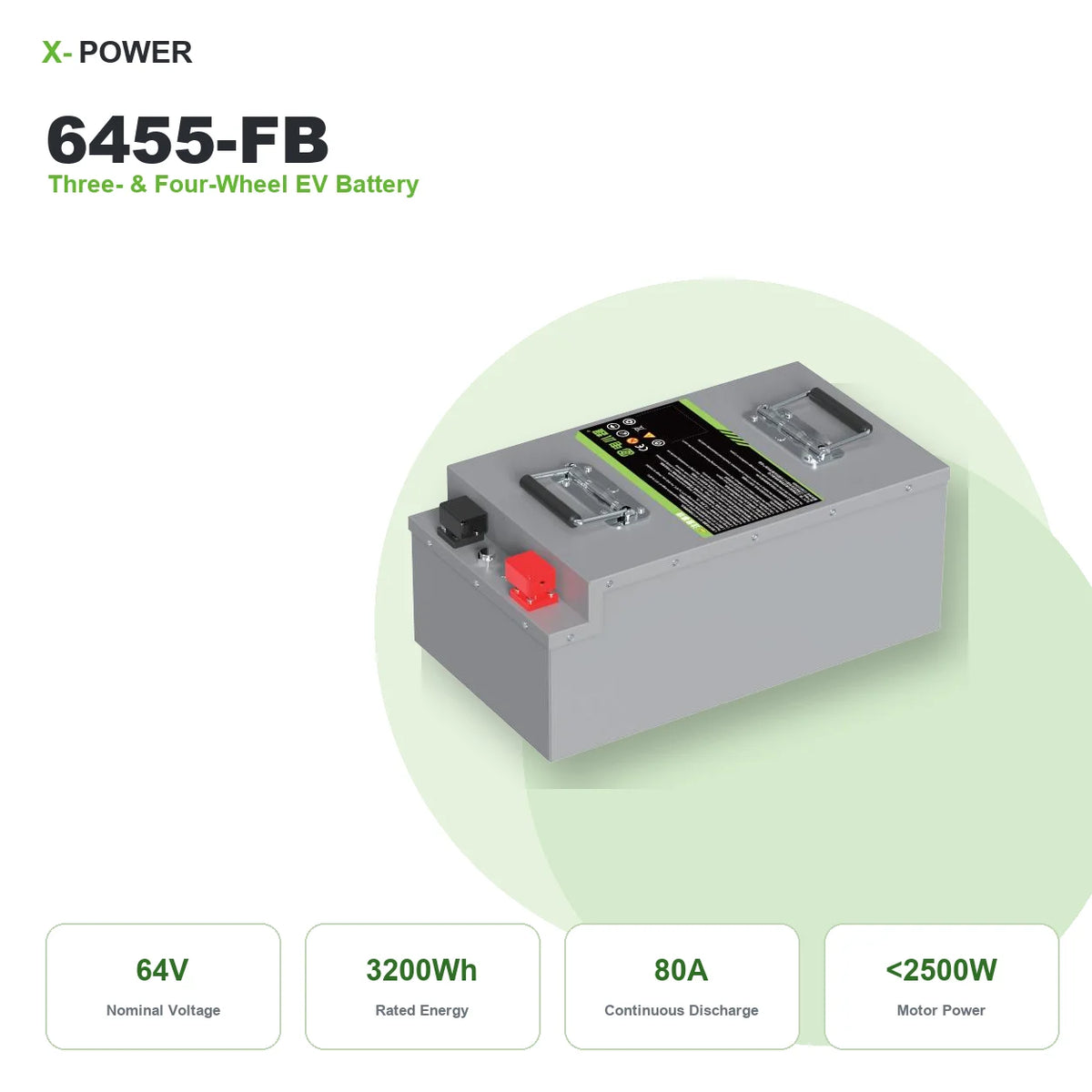 X-POWER XP-S600 72V 30Ah Lithium Ion Battery Pack 2160Wh Smart Bluetooth BMS Metal Case for Electric Motorcycle E Bike Scooter MegaBDM