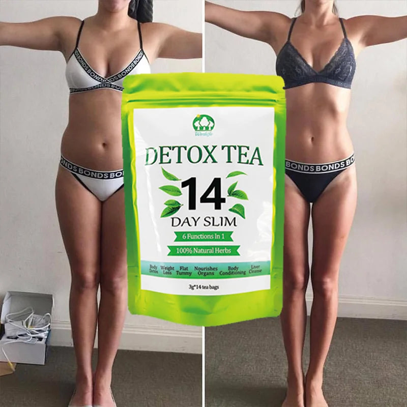 14 Days Super Slimming Organic Detox Slim Tea Vitamins 100% Natural Herbs Private Label Box Packaging Adults Unisex Gluten-free