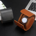 Durable PU Leather Single Watch Travel Roll Case Trendy Watch Protective Box Elegant Watch Storage Organizer for Business Home