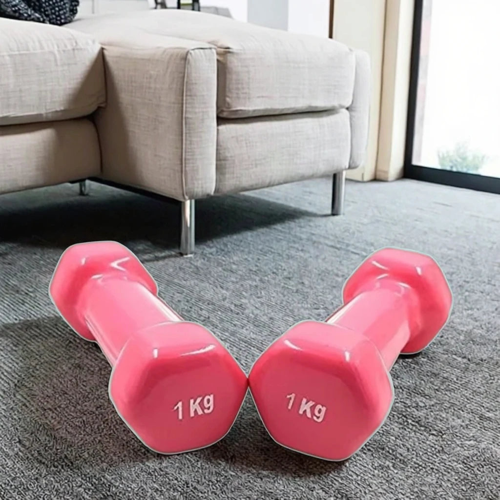 Professional Small Dumbbell for Home Gym Fitness Vinyl Coated Weight Lifting Equipment for Women Beginners Wholesale